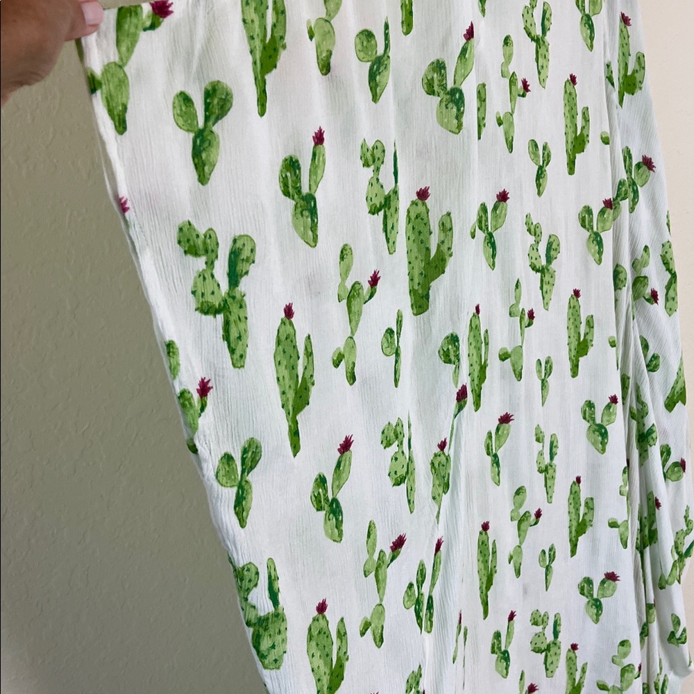 Mud Pie Caitlin Tassel Kimono Cactus Lime Green Pink Beach Cover Up - Picture 8 of 9